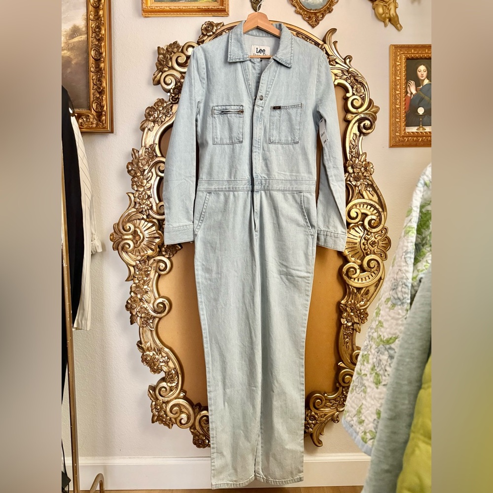 New Lee Union All Light Denim Coveralls Boiler XS